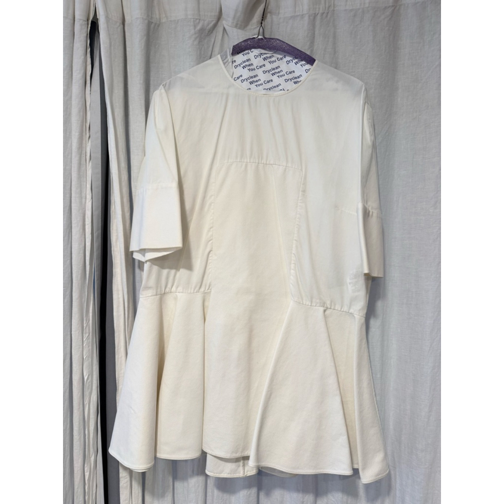 Women's Alexander McQueen White Peplum Blouse Size 12